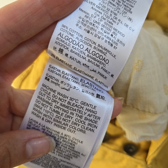 Roxy mustard yellow denim cutoff distressed short shorts sz 26 - Picture 10 of 10